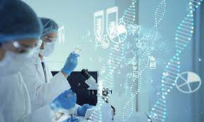 Dr. Khasani analyzing molecular data
