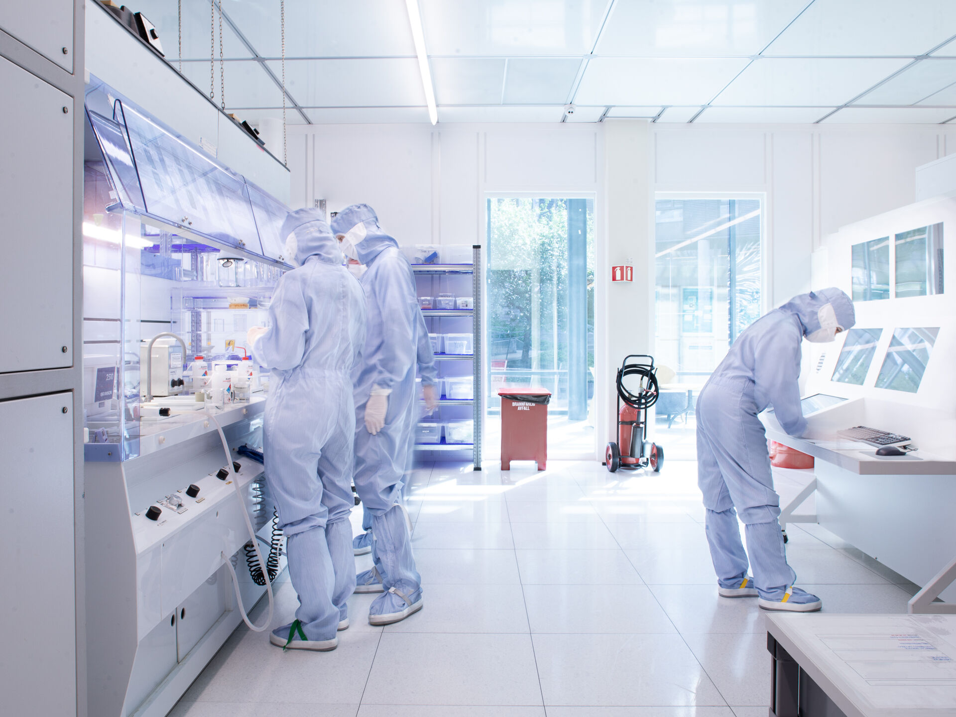 Kim Sanghwan in clean room laboratory